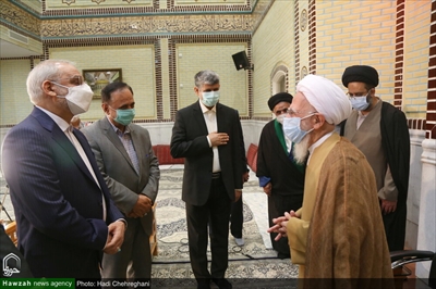 دیدار دکتر محسن حاجی میرزایی وزیر آموزش و پرورش با آیت الله العظمی جوادی آملی در دماوند
