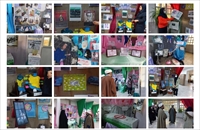 نمایشگاه جهاد تبیین طلاب طرح امین در مدارس ملایر