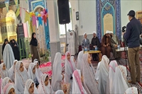 به همت طلاب طرح امین، جشن تشرف «تکلیف» دختران در کرمانشاه برگزار شد + عکس