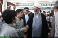 حضورنماینده ولی فقیه در استان سمنان درمدرسه شهید بهشتی شهرستان شاهرود 